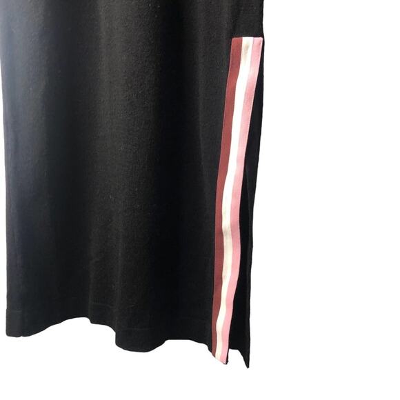 ASOS Racer Stripe Sweater Dress Size 4 Black with Red White Stripes Athleisure - Picture 3 of 10